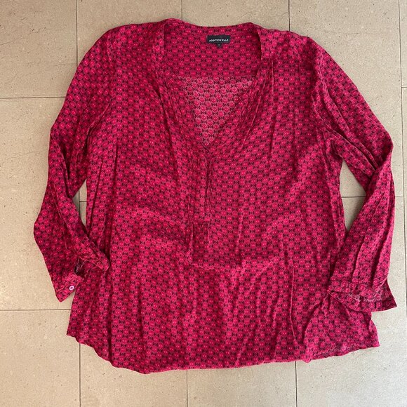 Addition Elle Deep Pink Long Sleeve Tunic Top Blouse-Size 14 - Picture 1 of 7